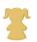 Baby Girl Charm — Gold